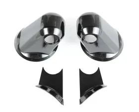 Rugged Ridge Door Mirror Arm Covers, Black, Paintable; 07-18 Jeep Wrangler JK/JKU Jeep Wrangler 2007-2018