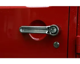 Rugged Ridge Door Handle Cover Kit, Chrome; Jeep Wrangler JK 2007-2018