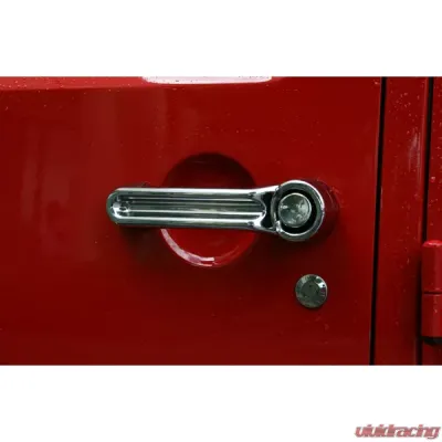 Rugged Ridge Door Handle Cover Kit, Chrome; Jeep Wrangler JK 2007-2018 - 13311.11