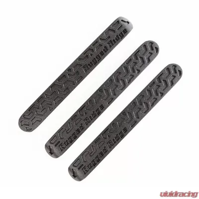 Rugged Ridge Elite Door Handle Inserts, Black Tread; 07-18 JK, 2 Door Jeep Wrangler 2007-2018 - 13311.48