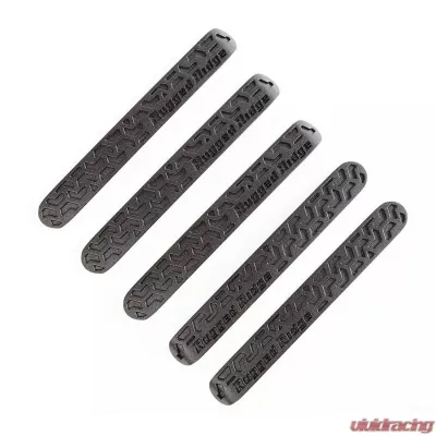 Rugged Ridge Elite Door Handle Inserts, Black Tread; 07-18 JK, 4 Door Jeep Wrangler 2007-2018 - 13311.49