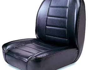Rugged Ridge Seat, Low-Back, Front, No-Recline, Black; 55-86 Jeep CJ Jeep
