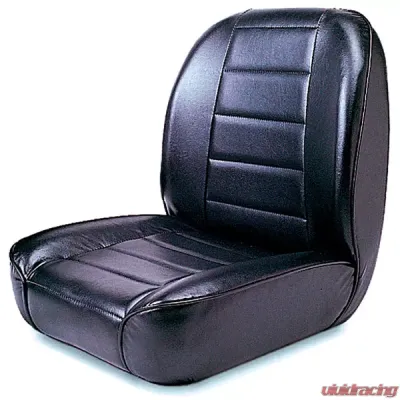 Rugged Ridge Seat, Low-Back, Front, No-Recline, Black; 55-86 Jeep CJ Jeep - 13400.01