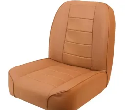Rugged Ridge Seat, Low-Back, Front, No-Recline, Tan; 55-86 Jeep CJ Jeep