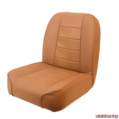 Rugged Ridge Seat, Low-Back, Front, No-Recline, Tan; 55-86 Jeep CJ Jeep - 13400.04