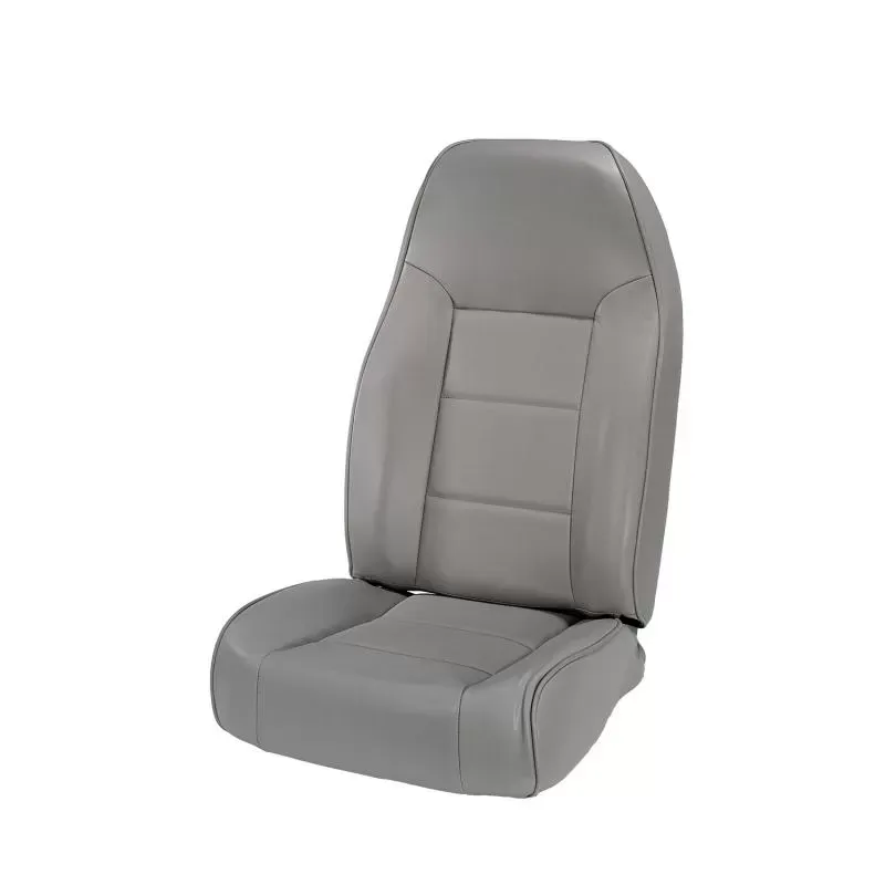 Rugged Ridge Seat, High-Back, Front, No-Recline, Gray; 76-02 Jeep CJ/Wrangler YJ/TJ Jeep - 13401.09