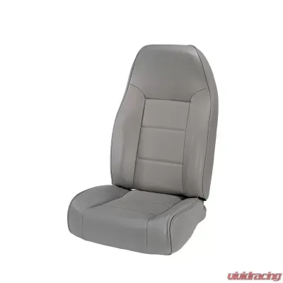 Rugged Ridge Seat, High-Back, Front, No-Recline, Gray; 76-02 Jeep CJ/Wrangler YJ/TJ Jeep - 13401.09