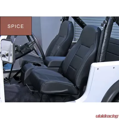 Rugged Ridge Seat, High-Back, Front, No-Recline, Spice; 76-02 CJ/Wrangler YJ/TJ Jeep - 13401.37