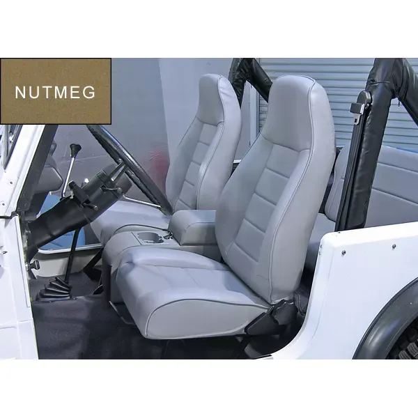 Rugged Ridge Seat, High-Back, Front, Reclinable, Nutmeg; 76-02 CJ/Wrangler YJ/TJ Jeep - 13402.07