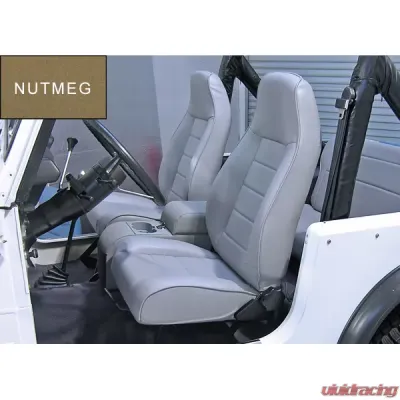 Rugged Ridge Seat, High-Back, Front, Reclinable, Nutmeg; 76-02 CJ/Wrangler YJ/TJ Jeep - 13402.07