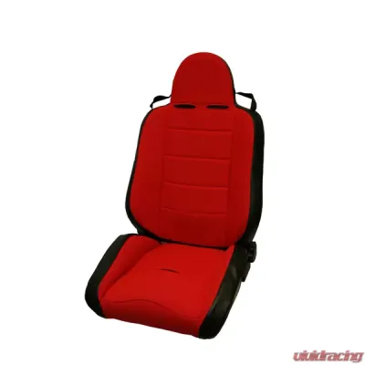 Rugged Ridge RRC Off Road Racing Seat, Reclinable, Red; 76-02 CJ/Wrangler YJ/TJ Jeep - 13406.53