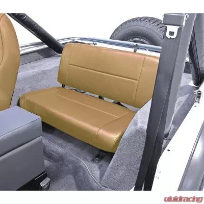 Rugged Ridge Seat, Rear, Fixed, Tan; 55-95 Jeep CJ/Wrangler YJ Jeep - 13461.04