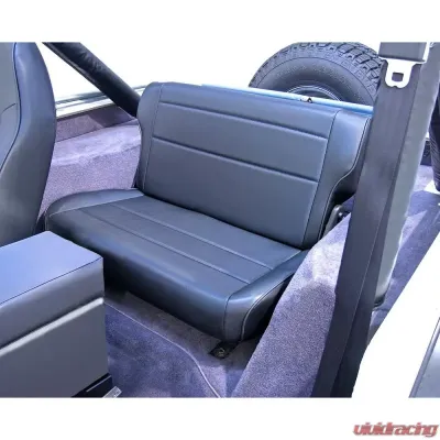 Rugged Ridge Seat, Rear, Fold/Tumble, Black; 76-95 Jeep CJ/Wrangler YJ Jeep - 13462.01