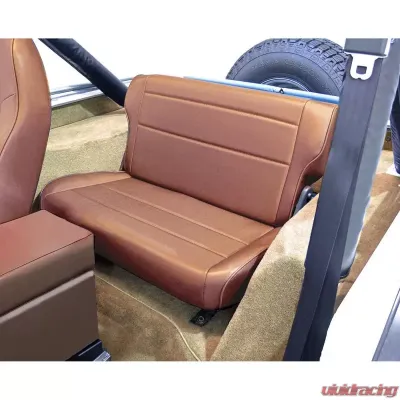 Rugged Ridge Seat, Rear, Fold/Tumble, Tan; 76-95 Jeep CJ/Wrangler YJ Jeep - 13462.04