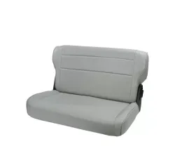 Rugged Ridge Seat, Rear, Fold/Tumble, Gray; 76-95 Jeep CJ/Wrangler YJ Jeep