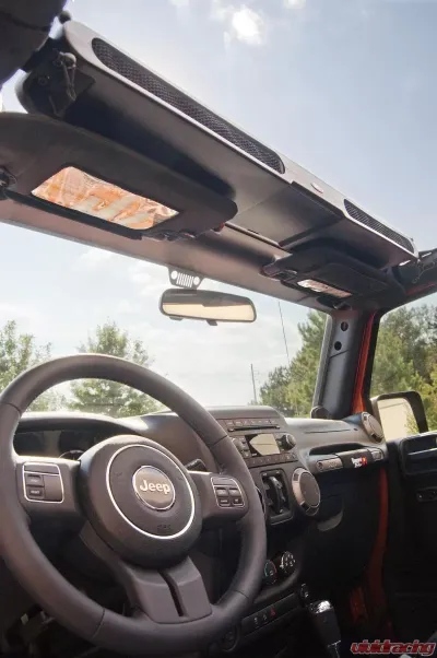 This overhead storage console from Rugged Ridge fits 87-18 Jeep Wrangler. Jeep Wrangler - 13551.14