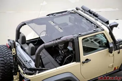 This Full Eclipse Sunshade from Rugged Ridge fits 07-18 Jeep 2-door Wrangler. Jeep Wrangler 2007-2018 - 13579.06