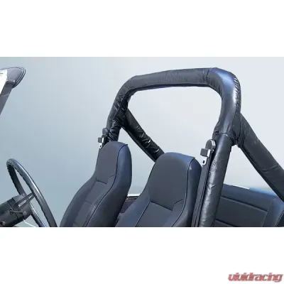 Rugged Ridge Roll Bar Cover Kit, Full, Black Denim; 78-91 Jeep CJ/Wrangler YJ Jeep - 13610.15