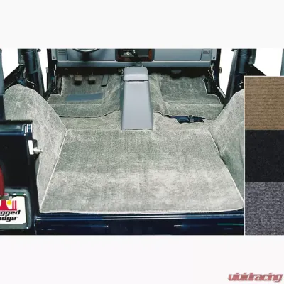 Rugged Ridge Deluxe Carpet Kit, Gray; 76-95 Jeep CJ/Wrangler YJ Jeep - 13690.09