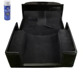 Rugged Ridge Deluxe Carpet Kit, with Adhesive, Black; 76-95 Jeep CJ/Wrangler YJ Jeep