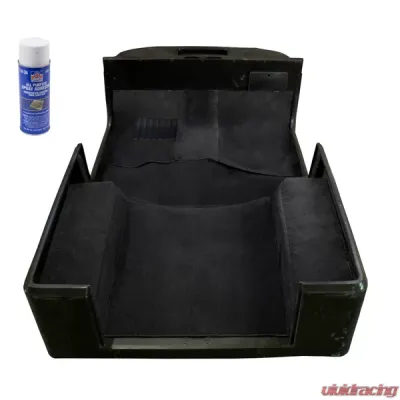Rugged Ridge Deluxe Carpet Kit, with Adhesive, Black; 76-95 Jeep CJ/Wrangler YJ Jeep - 13695.01