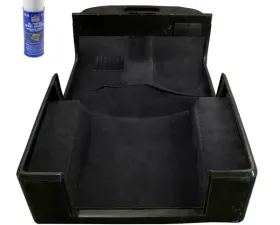 Rugged Ridge Deluxe Carpet Kit, with Adhesive, Black; Jeep Wrangler TJ 1997-2006