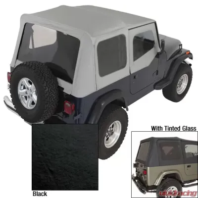 Rugged Ridge Soft Top, Door Skins, Black, Tinted Windows; 88-95 Jeep Wrangler YJ Jeep Wrangler 1988-1995 - 13702.15