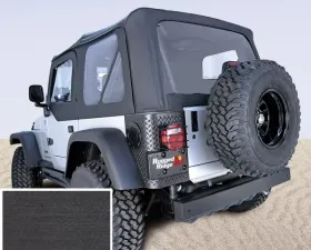 Rugged Ridge Soft Top, Door Skins, Black, Clear Windows; 97-02 Jeep Wrangler TJ Jeep Wrangler 1997-2002