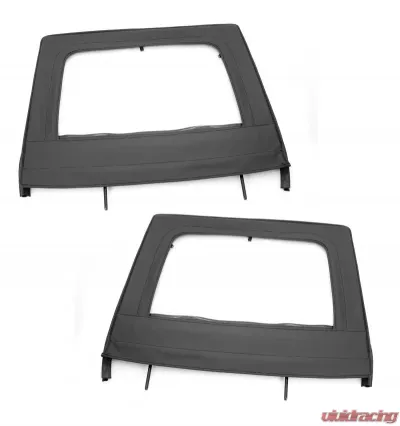 Rugged Ridge Door Kit, Rear, Upper, Black; 07-18 Jeep Wrangler JKU Jeep Wrangler 2007-2018 - 13712.15