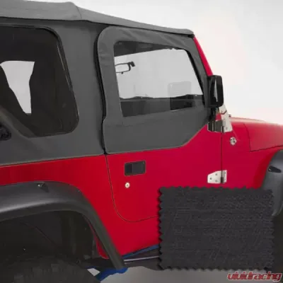 Rugged Ridge Upper Door Kit Black Denim Jeep Wrangler TJ 1997-2006 - 13714.15