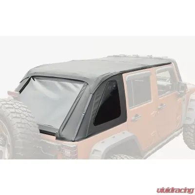 Rugged Ridge Bowless Soft Top, Black Diamond; 07-18 Jeep Wrangler JKU, 4 Door Jeep Wrangler 2007-2018 - 13750.38