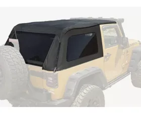 Rugged Ridge Bowless Soft Top, Black Diamond; 07-18 Jeep Wrangler JK, 2 Door Jeep Wrangler 2007-2018