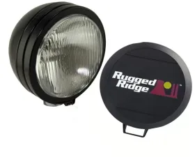 Rugged Ridge Light Kit, HID, 6 Inch, Round, Black, Steel Housing