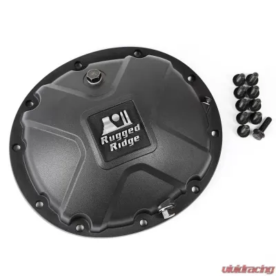 Rugged Ridge Boulder Aluminum Differential Cover, Black, for Dana 35 - 16595.14