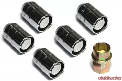 Rugged Ridge Five Piece Wheel Lock Set 1/2 -20 Thread Chrome Jeep CJ-7 1976-1986 - 16715.20
