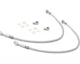 Rugged Ridge Brake Hose Kit, Front, Stainless Steel; Jeep Wrangler TJ 1997-2006