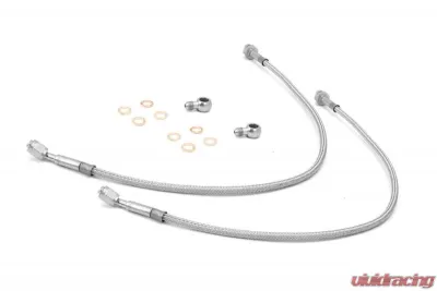 Rugged Ridge Brake Hose Kit, Front, Stainless Steel; Jeep Wrangler TJ 1997-2006 - 16734.08