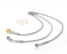Rugged Ridge Brake Hose Kit, Braided Stainless Steel; 92-01 Jeep Cherokee XJ Jeep Cherokee 1992-2001