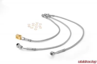 Rugged Ridge Brake Hose Kit, Braided Stainless Steel; 92-01 Jeep Cherokee XJ Jeep Cherokee 1992-2001 - 16735.09