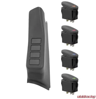 Rugged Ridge Switch Pod Kit, A-Pillar, Black, LHD; 07-10 Jeep Wrangler JK Jeep Wrangler 2007-2013 - 17235.86