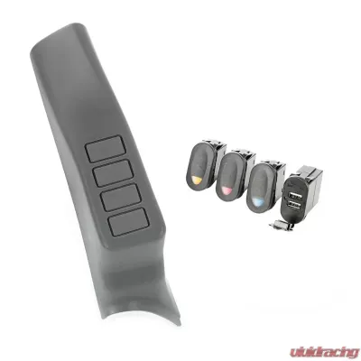 Rugged Ridge Switch Pod Kit, A-Pillar, 3 Switch, Dual USB Connector; 07-10 Wrangler Jeep Wrangler 2007-2010 - 17235.88