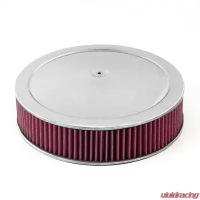 Rugged Ridge 14 Inch Air Cleaner Assembly Chrome 4 Barrel Carburetors Jeep - 17751.52