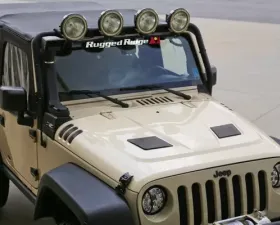 This performance vented hood from Rugged Ridge fits 07-18 Jeep Wrangler. Jeep Wrangler 2007-2018