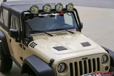 This performance vented hood from Rugged Ridge fits 07-18 Jeep Wrangler. Jeep Wrangler 2007-2018 - 17759.01
