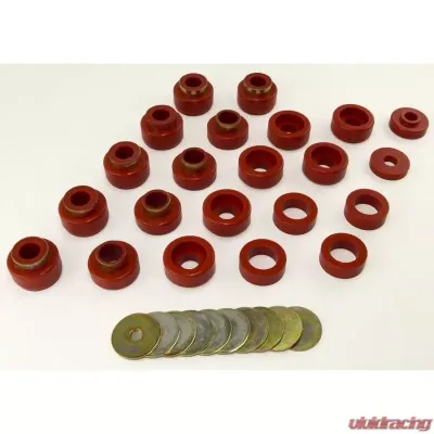 Body Mount Kit, Red, 22 Pieces, 1987-1995 YJ by Rugged Ridge Jeep Wrangler 1987-1995 - 18351.05