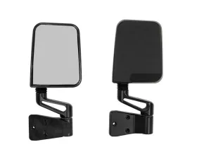 Rugged Ridge Door Mirror Kit, Pair, Black; 87-02 Jeep Wrangler YJ/TJ Jeep Wrangler