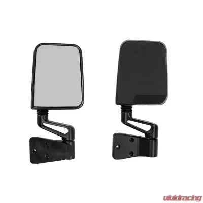 Rugged Ridge Door Mirror Kit, Pair, Black; 87-02 Jeep Wrangler YJ/TJ Jeep Wrangler - 7694