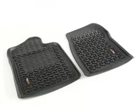 Rugged Ridge All Terrain Floor Liner, Front Pair, Black; 07-13 GM Truck RegCab Chevrolet Silverado 1500 2007-2013