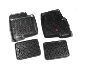 Rugged Ridge All Terrain Floor Liner Kit, Black; 09-14 Ford F-150 Regular Cab Ford