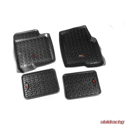 Rugged Ridge All Terrain Floor Liner Kit, Black; 09-14 Ford F-150 Regular Cab Ford - 82987.23